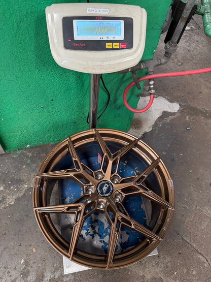 New 19X8.5 ET35 AD Wheel ADF50 Rim (4 wheel) Gloss Bronze 5X120