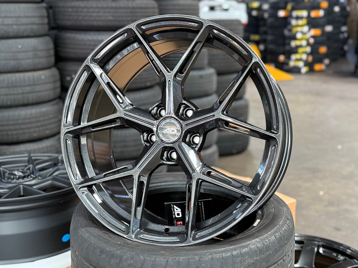 New 19X9 ET30 AD Wheel ADF6982 Rim (4 wheel) Hyper Black 5X112