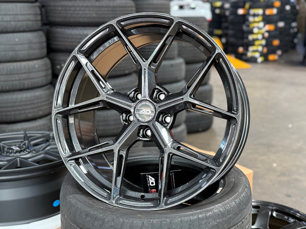 New 19X9 ET30 AD Wheel ADF6982 Rim (4 wheel) Hyper Black 5X112