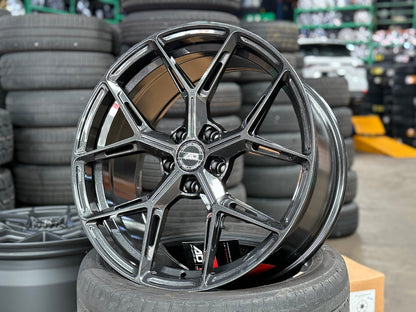 New 19X9 ET30 AD Wheel ADF6982 Rim (4 wheel) Hyper Black 5X114.3