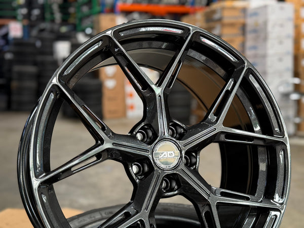 New 19X9 ET30 AD Wheel ADF6982 Rim (4 wheel) Hyper Black 5X112