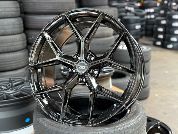 New 19X9 ET30 AD Wheel ADF6982 Rim (4 wheel) Gloss Black 5X112
