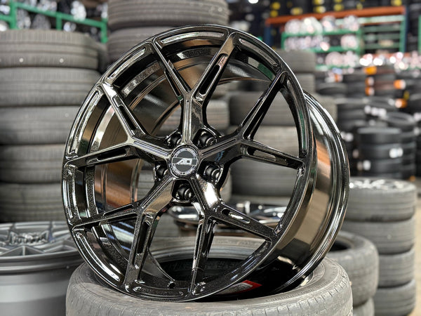 New 19X9 ET30 AD Wheel ADF6982 Rim (4 wheel) Gloss Black 5X114.3
