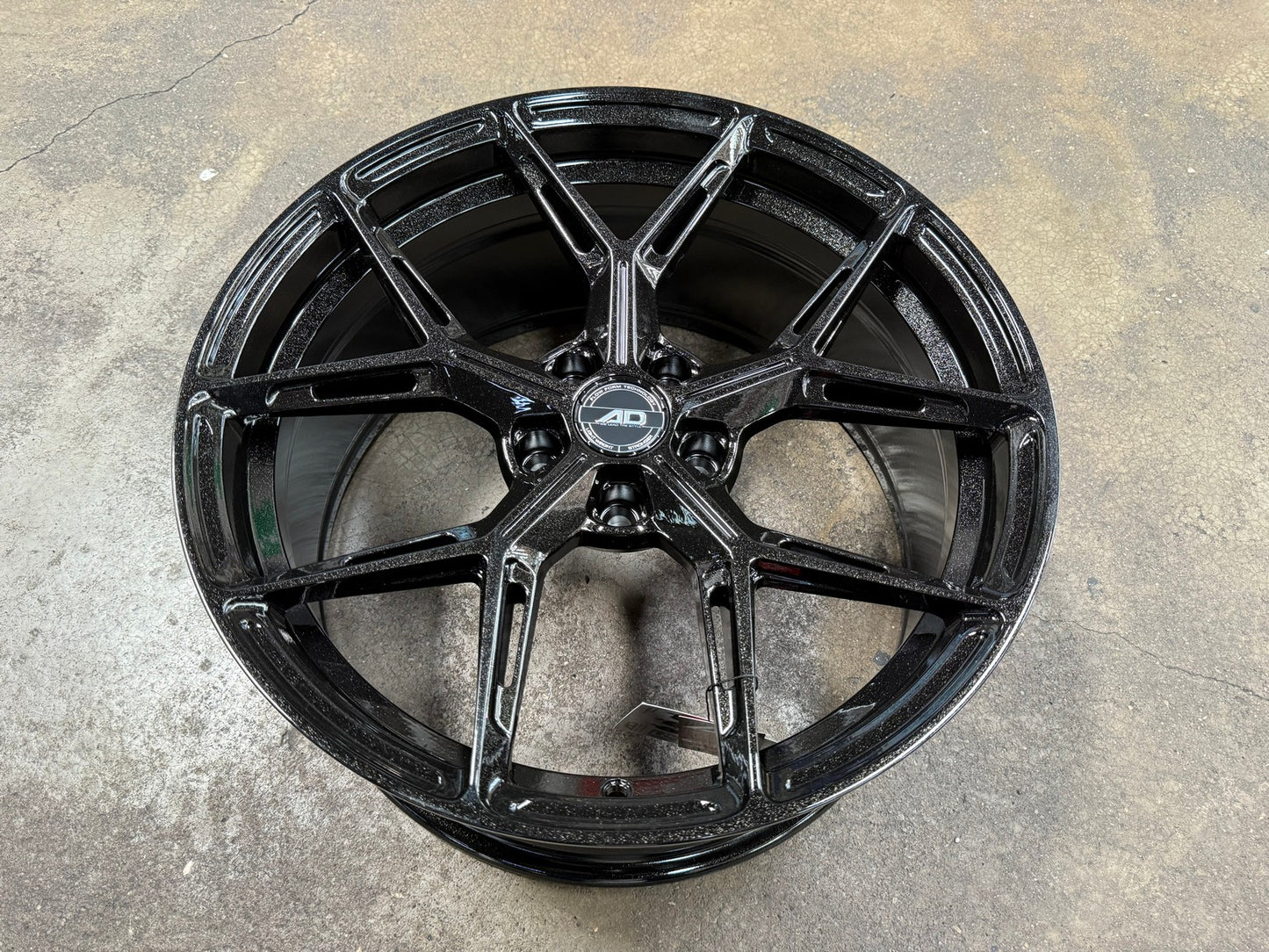 New 19X9 ET30 AD Wheel ADF6982 Rim (4 wheel) Gloss Black 5X112