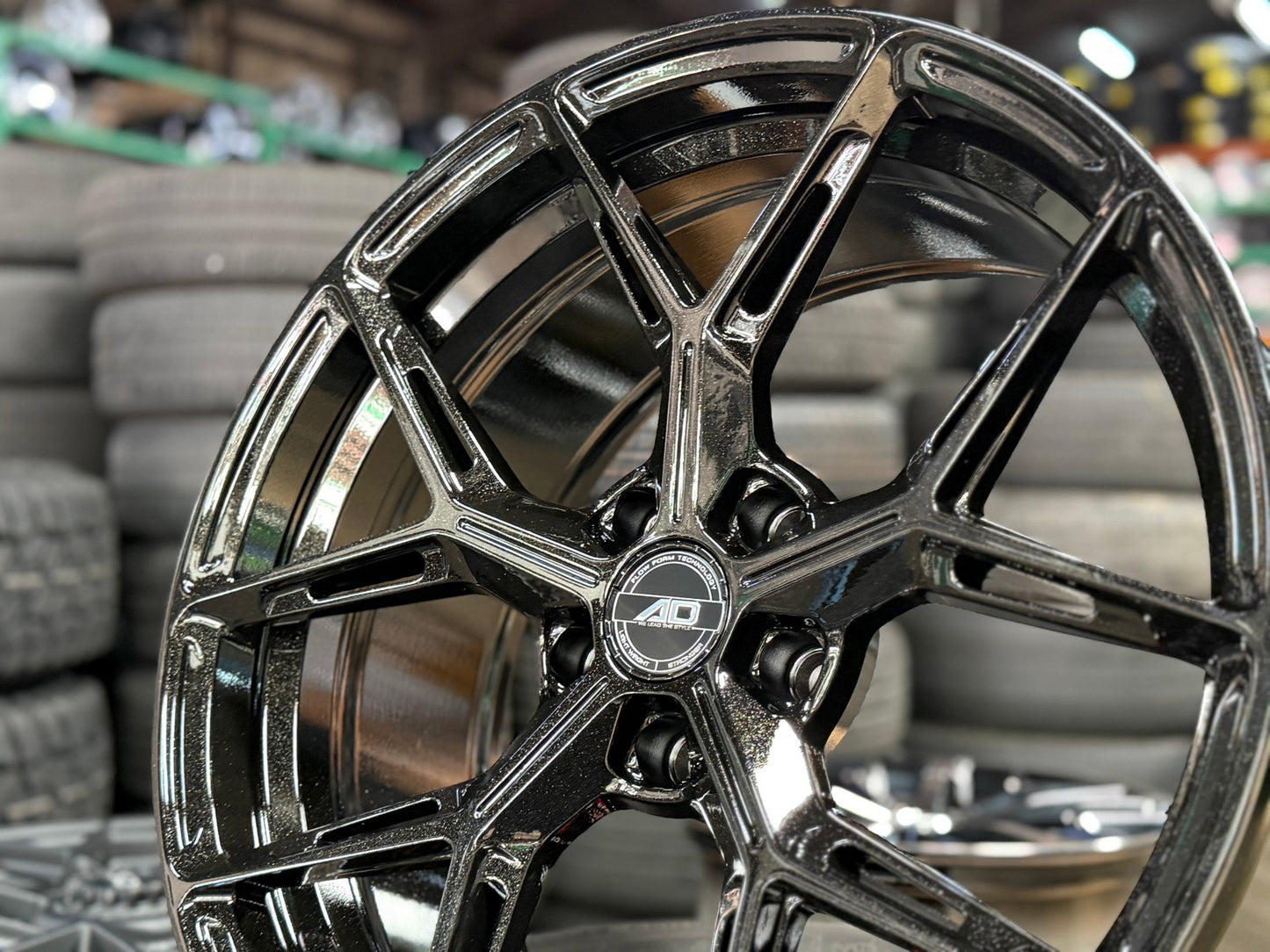 New 19X9 ET30 AD Wheel ADF6982 Rim (4 wheel) Gloss Black 5X114.3