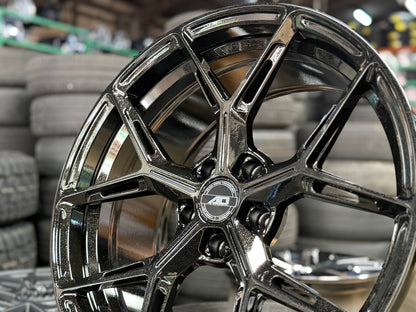 New 19X9 ET30 AD Wheel ADF6982 Rim (4 wheel) Gloss Black 5X114.3