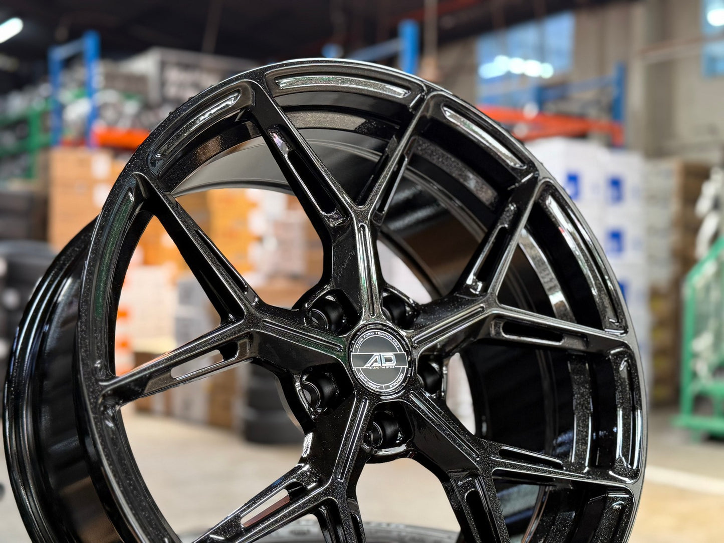 New 19X9 ET30 AD Wheel ADF6982 Rim (4 wheel) Gloss Black 5X114.3