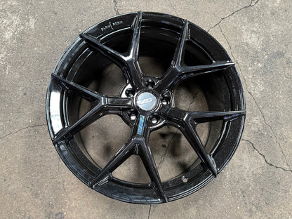 New 19X8.5 ET37 AD Wheel ADF7 Rim (4 wheel) Black Chrome 5X108