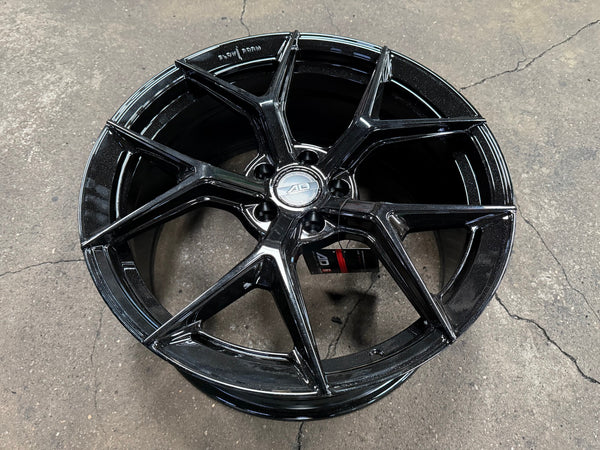 New 19X8.5 ET37 AD Wheel ADF7 Rim (4 wheel) Black Chrome 5X108