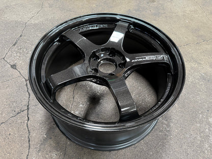 New 19X8.5 ET45 Advan GT Rim (4 wheel) Gloss Black 5X112