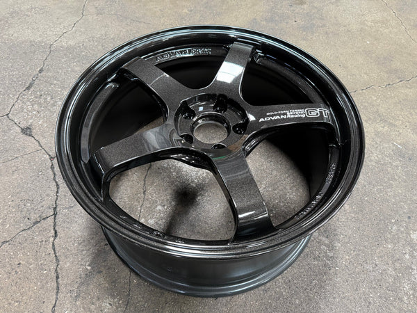 New 19X8.5 ET45 Advan GT Rim (4 wheel) Gloss Black 5X112