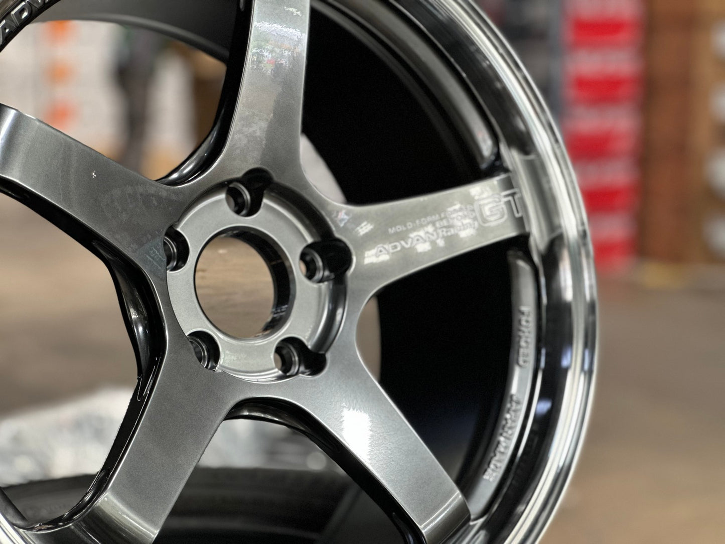 New 19X9.5 ET45 Advan GT Rim (4 wheel) Gloss Gunmetal 5X120