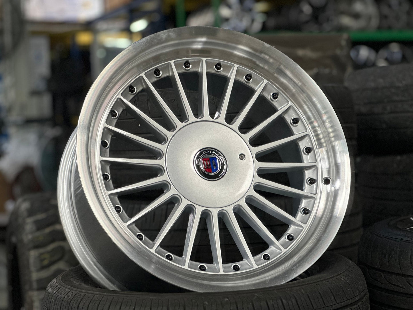 New 17X8 ET20 Alpina Classic Rim (4 wheel) Gloss Silver 5X120