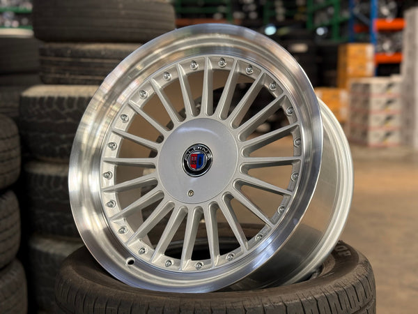 New 17X8 ET20 Alpina Classic Rim (4 wheel) Gloss Silver 4X114.3