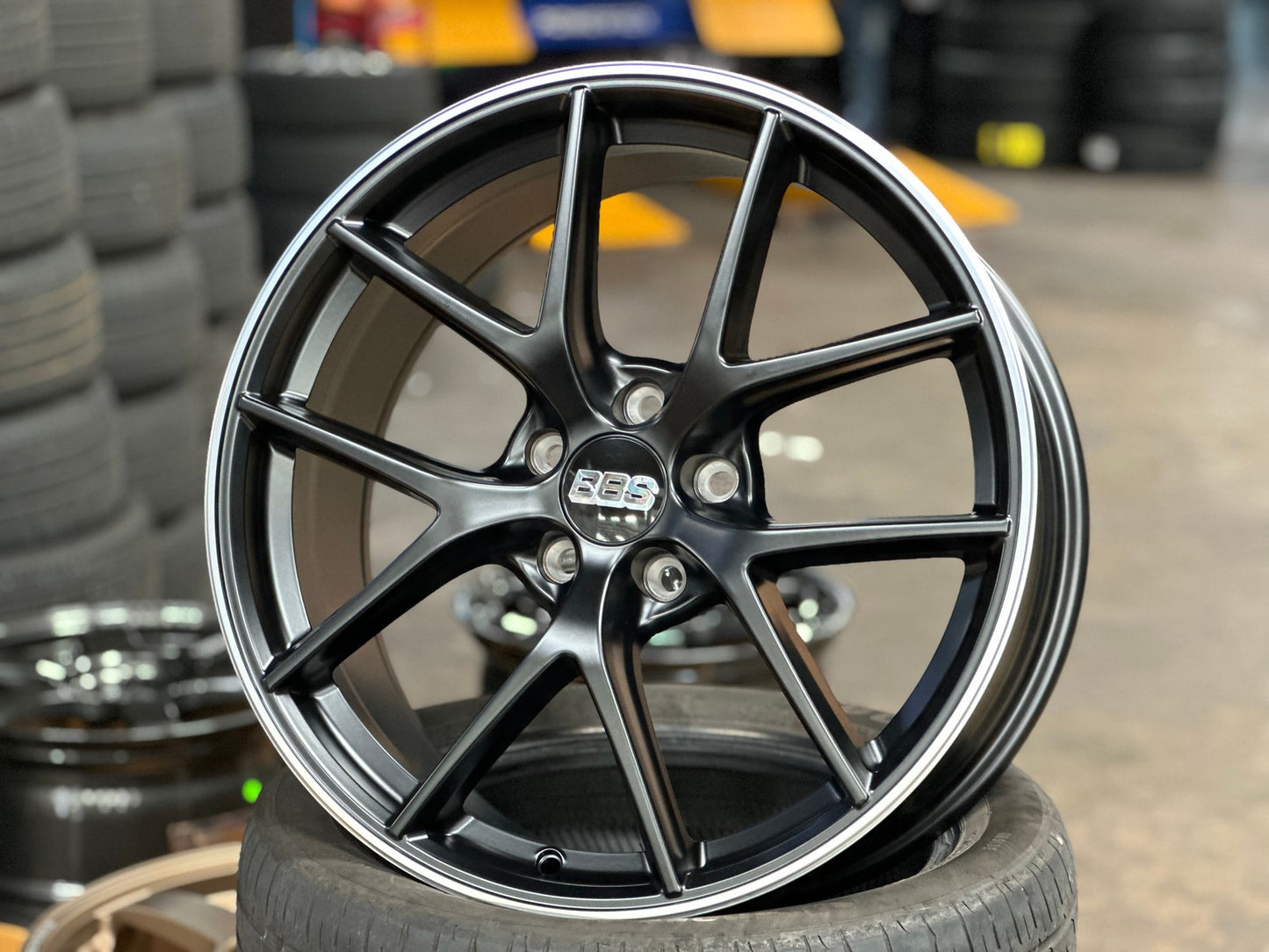 New 19X8.5 ET43 AOW Flow Formed CIR Rim (4 wheel) Matt Black 5X114.3
