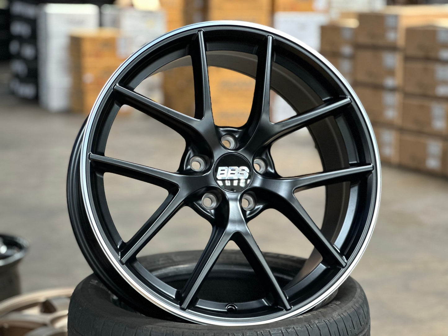 New 19X8.5 ET43 AOW Flow Formed CIR Rim (4 wheel) Matt Black 5X114.3