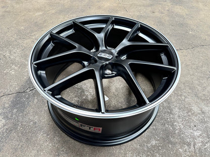 New 19X8.5 ET43 AOW Flow Formed CIR Rim (4 wheel) Matt Black 5X114.3