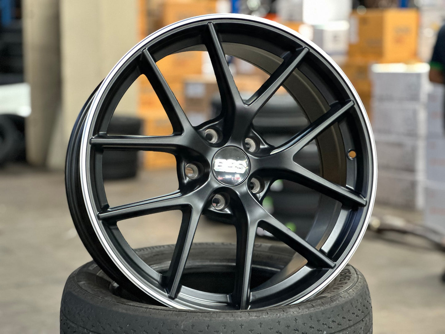 New 19X8.5 ET40 AOW Flow Formed CIR Rim (4 wheel) Matt Black 5X120