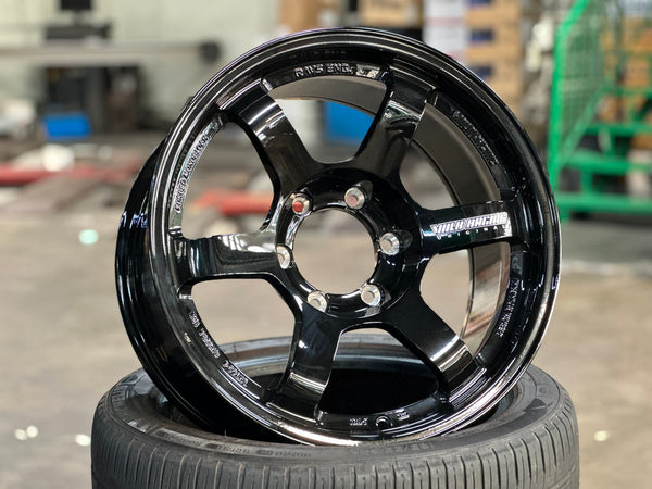 New 18X9 ET0 AOW Flow Formed TE37L Rim (4 wheel) Gloss Black 6X139.7