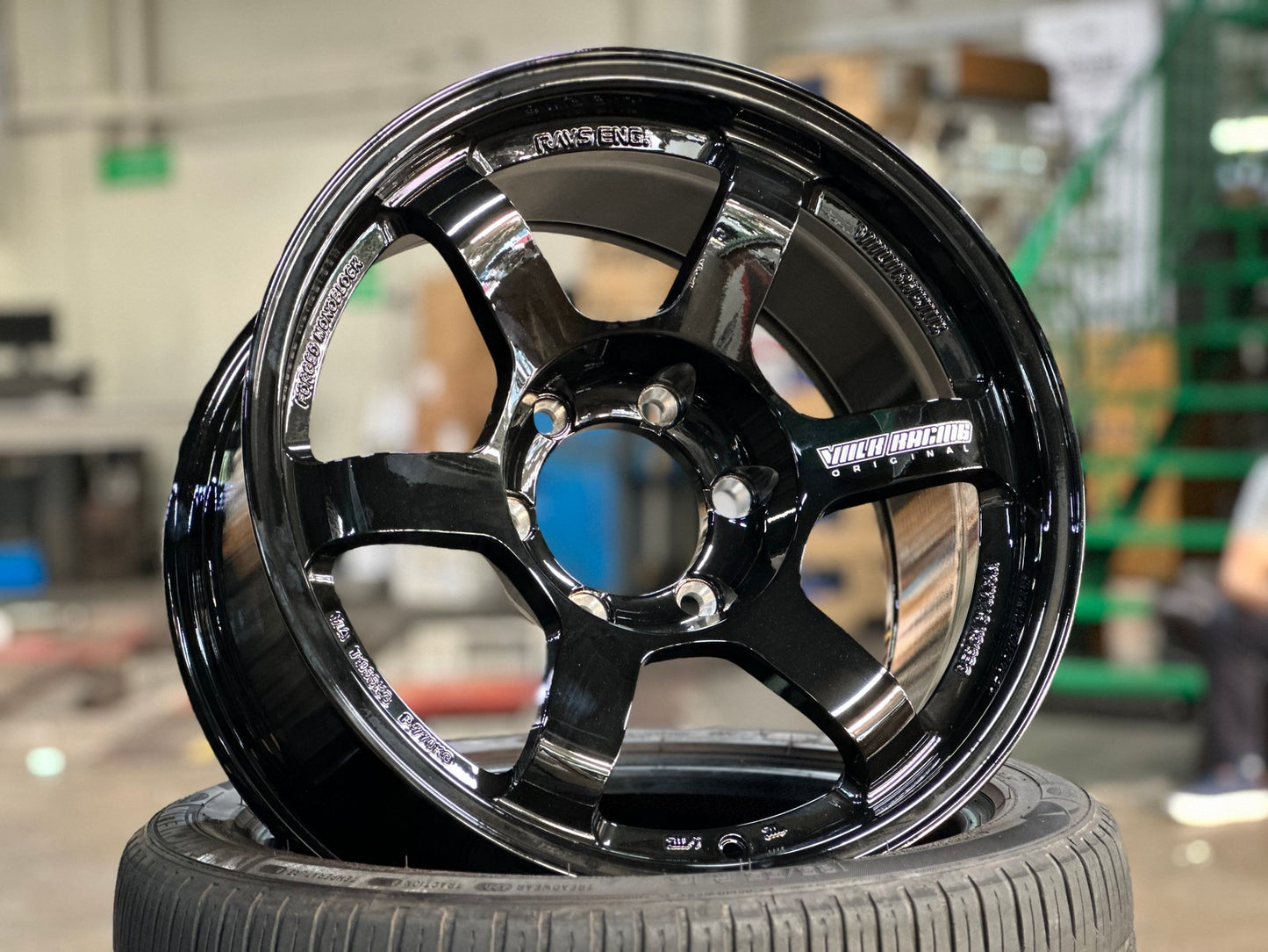 New 18X9 ET0 AOW Flow Formed TE37L Rim (4 wheel) Gloss Black 6X139.7