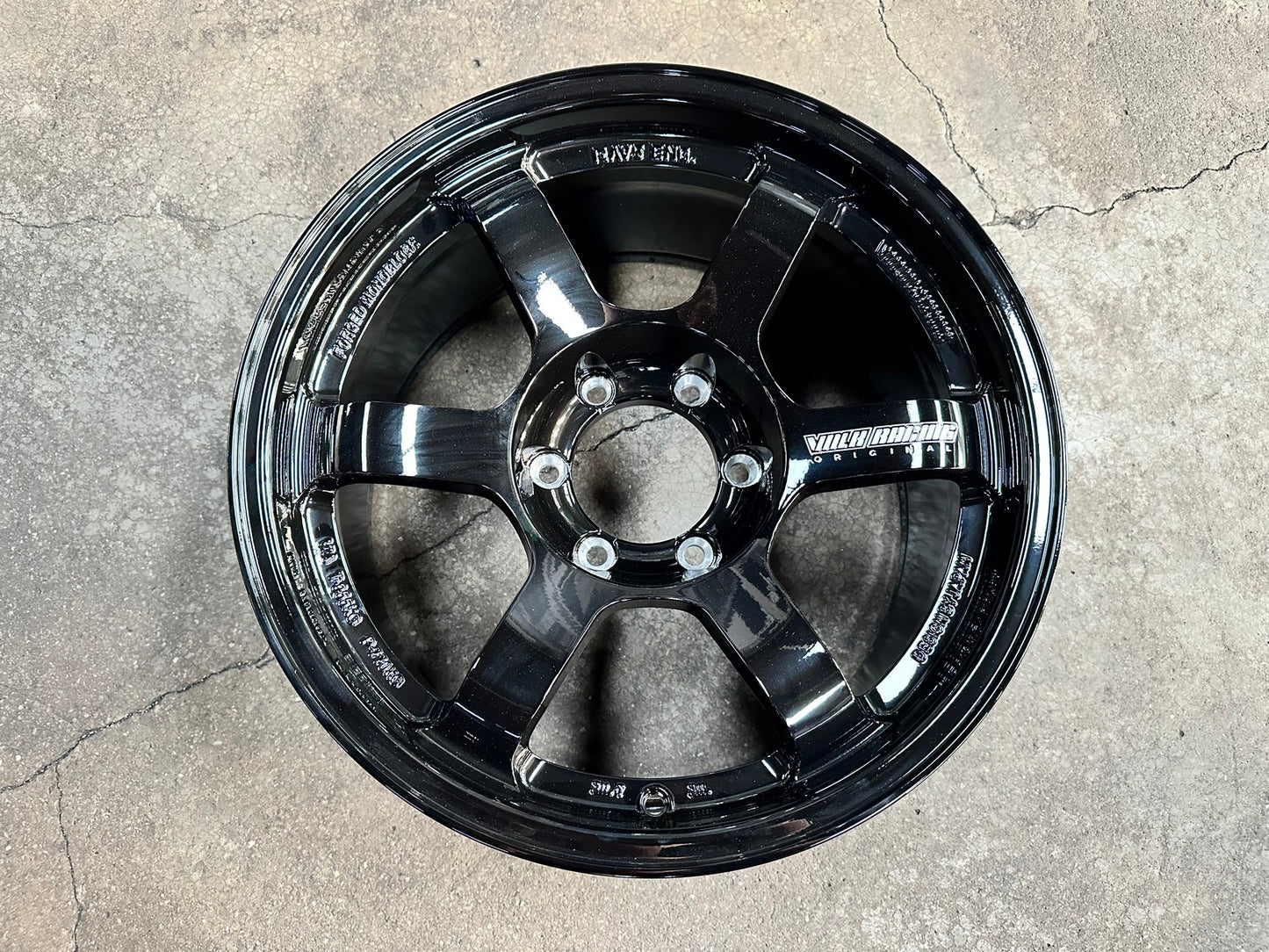 New 18X9 ET0 AOW Flow Formed TE37L Rim (4 wheel) Gloss Black 6X139.7