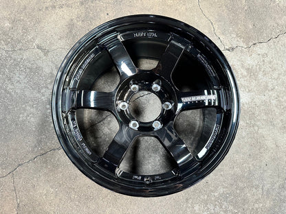 New 18X9 ET0 AOW Flow Formed TE37L Rim (4 wheel) Gloss Black 6X139.7