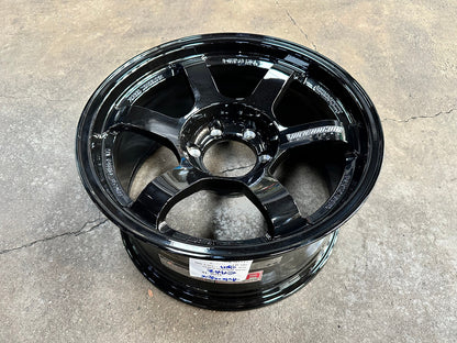 New 18X9 ET0 AOW Flow Formed TE37L Rim (4 wheel) Gloss Black 6X139.7