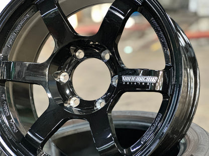 New 18X9 ET0 AOW Flow Formed TE37L Rim (4 wheel) Gloss Black 6X139.7