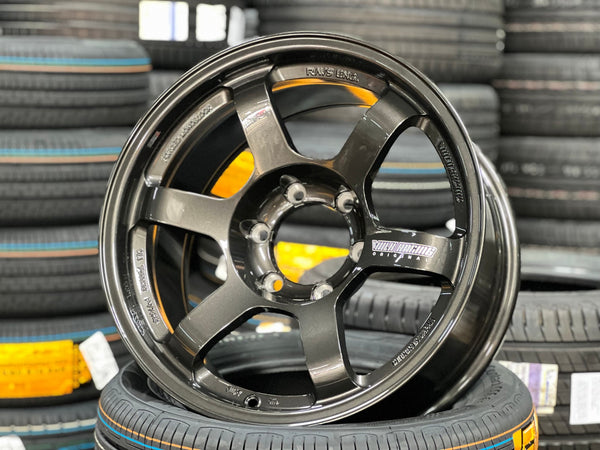 New 18X9 ET0 AOW Flow Formed TE37L Rim (4 wheel) Gloss Gunmetal 6X139.7