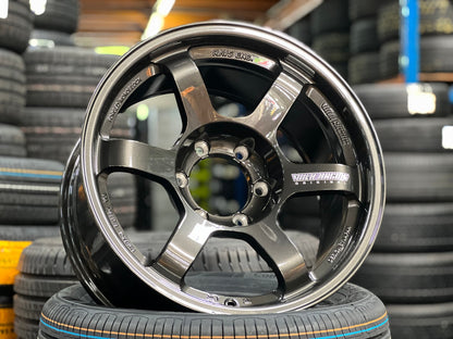 New 18X9 ET0 AOW Flow Formed TE37L Rim (4 wheel) Gloss Gunmetal 6X139.7