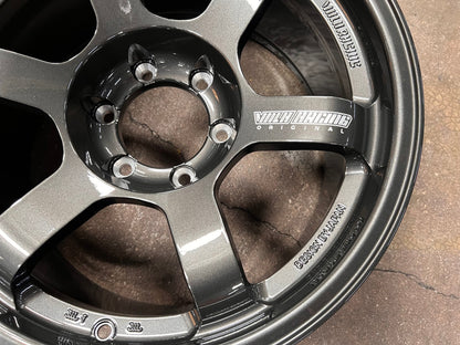 New 18X9 ET0 AOW Flow Formed TE37L Rim (4 wheel) Gloss Gunmetal 6X139.7