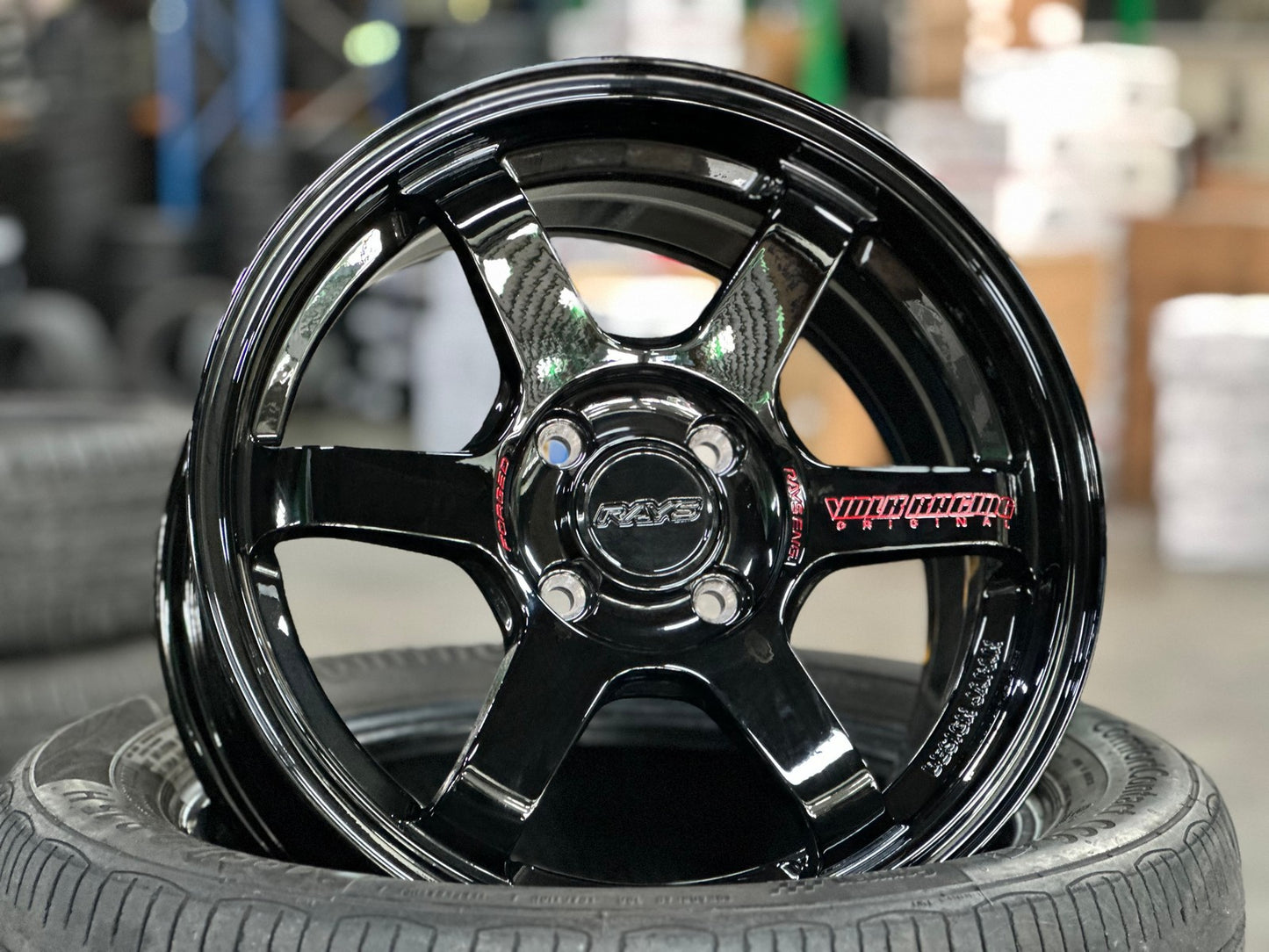New 15X7 ET35 AOW 11 Flow Formed TE37 Rim (4 wheel) Gloss Black 4X100