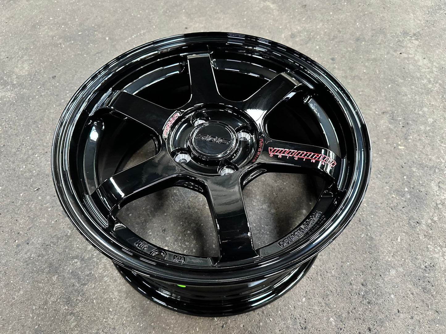 New 15X7 ET35 AOW 11 Flow Formed TE37 Rim (4 wheel) Gloss Black 4X100