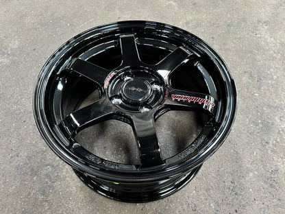New 15X7 ET35 AOW 11 Flow Formed TE37 Rim (4 wheel) Gloss Black 4X100