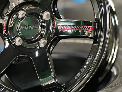 New 15X7 ET35 AOW 11 Flow Formed TE37 Rim (4 wheel) Gloss Black 4X100