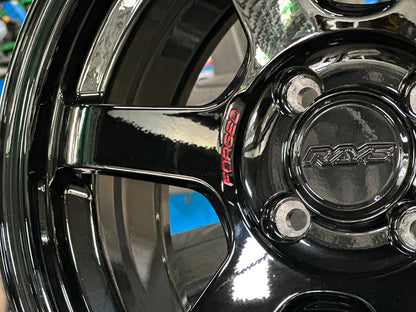 New 15X7 ET35 AOW 11 Flow Formed TE37 Rim (4 wheel) Gloss Black 4X100