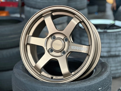 New 15X7 ET35 AOW 11 Flow Formed TE37 Rim (4 wheel) Matt Bronze 4X100