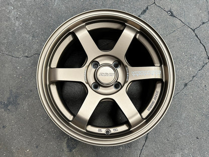 New 15X7 ET35 AOW 11 Flow Formed TE37 Rim (4 wheel) Matt Bronze 4X100