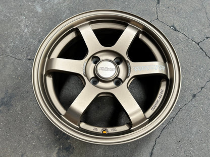 New 15X7 ET35 AOW 11 Flow Formed TE37 Rim (4 wheel) Matt Bronze 4X100