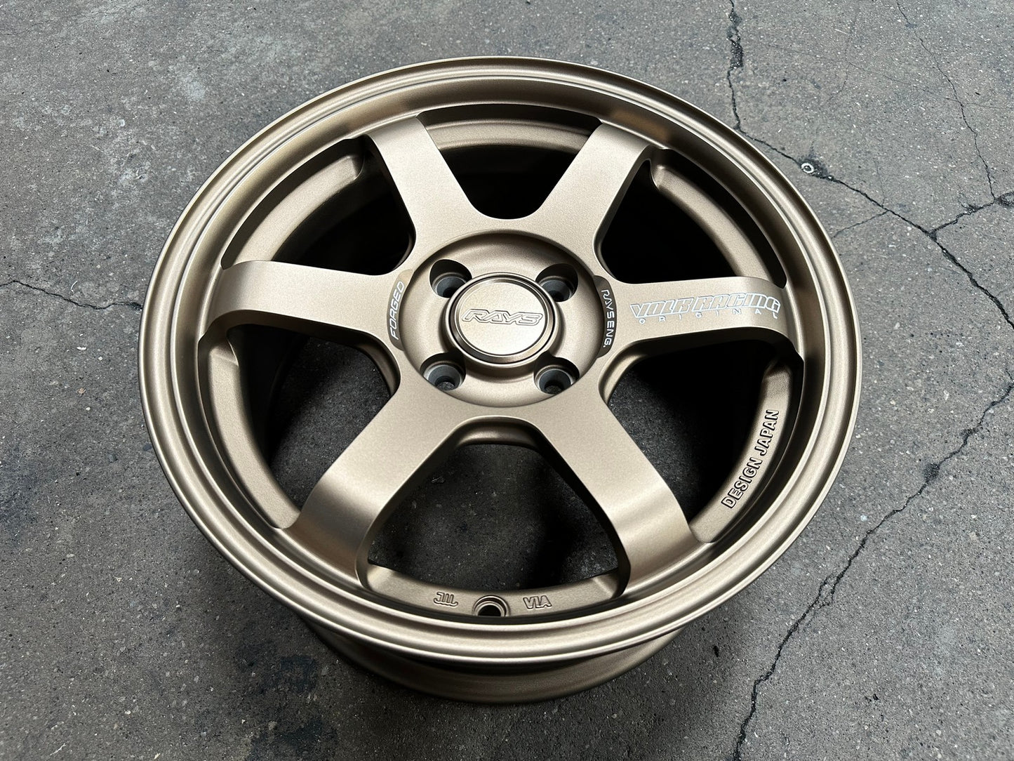 New 15X7 ET35 AOW 11 Flow Formed TE37 Rim (4 wheel) Matt Bronze 4X100