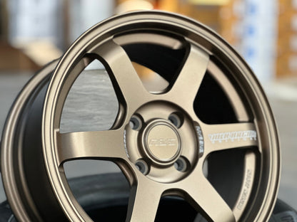 New 15X7 ET35 AOW 11 Flow Formed TE37 Rim (4 wheel) Matt Bronze 4X100