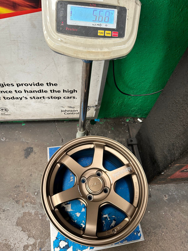 New 15X7 ET35 AOW 11 Flow Formed TE37 Rim (4 wheel) Matt Bronze 4X100