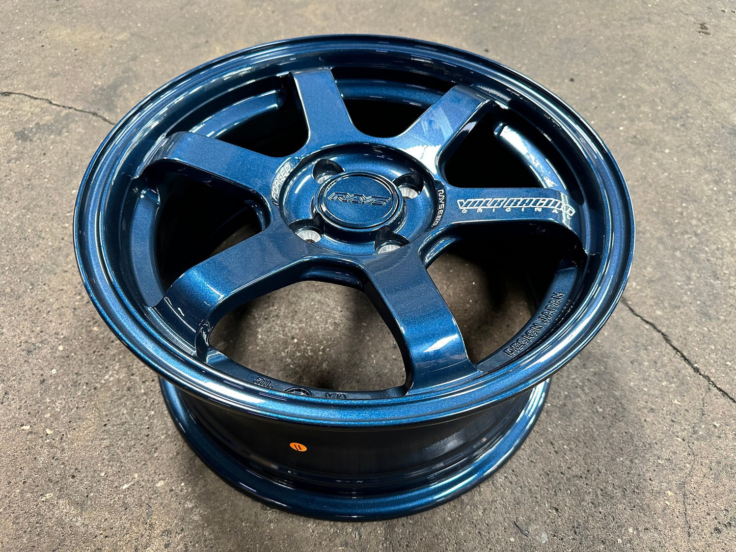 New 15X7 ET35 AOW 11 Flow Formed TE37 Rim (4 wheel) Gloss Blue 4X100