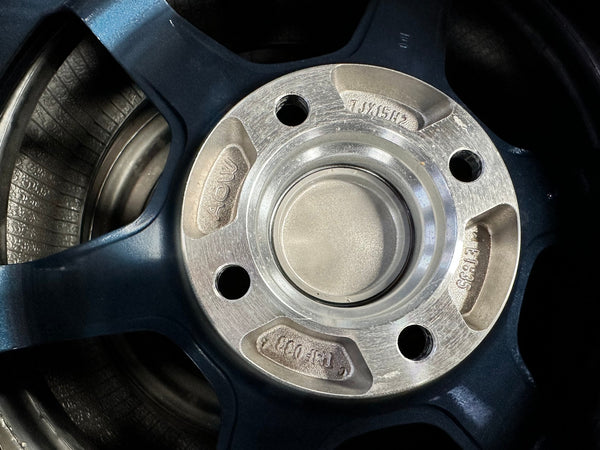 New 15X7 ET35 AOW 11 Flow Formed TE37 Rim (4 wheel) Gloss Blue 4X100