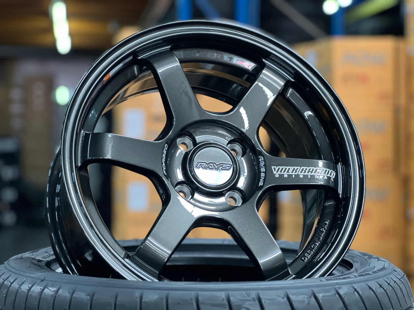 New 15X7 ET35 AOW 11 Flow Formed TE37 Rim (4 wheel) Gloss Gunmetal 4X100