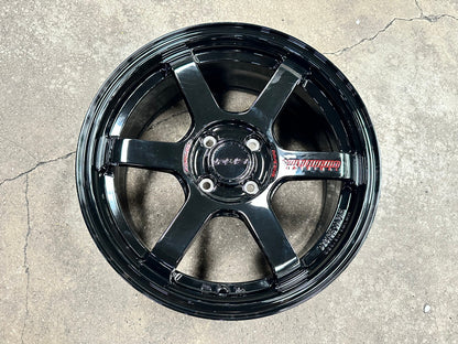 New 16X7 ET40 AOW 11 Flow Formed TE37 Rim (4 wheel) Gloss Black 4X100