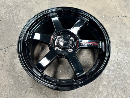New 16X7 ET40 AOW 11 Flow Formed TE37 Rim (4 wheel) Gloss Black 4X100