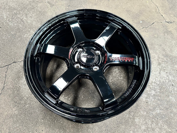New 16X7 ET40 AOW 11 Flow Formed TE37 Rim (4 wheel) Gloss Black 4X100