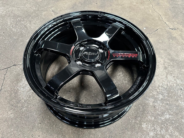 New 16X7 ET40 AOW 11 Flow Formed TE37 Rim (4 wheel) Gloss Black 4X100