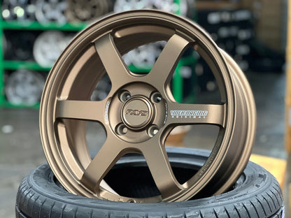 New 16X7 ET40 AOW 11 Flow Formed TE37 Rim (4 wheel) Matt Bronze 4X100
